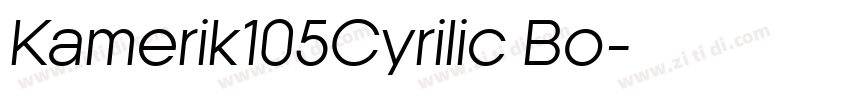 Kamerik105Cyrilic Bo字体转换